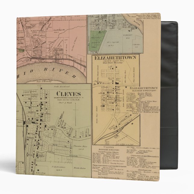 Cleves, North Bend, Ohio 3 Ring Binder (Front/Inside)