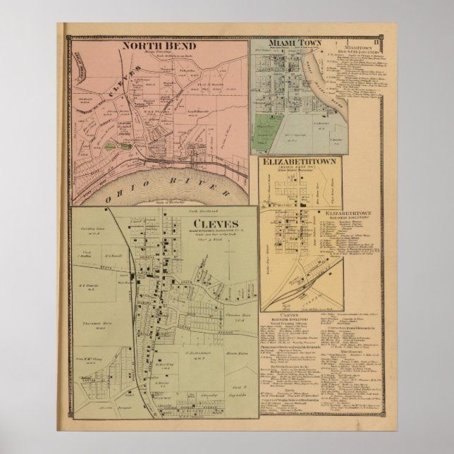 Cleves, North Bend, Ohio Poster (Front)