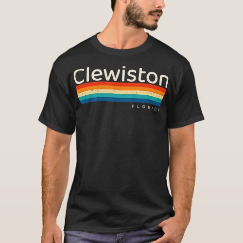 Clewiston FL Florida Retro Design  T_Shirt
