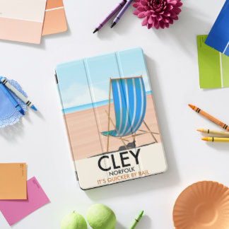 Cley Norfolk vintage travel poster iPad Pro Cover