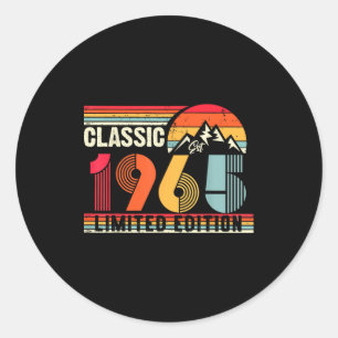 Clic 1965 Limited Edition 60 Year Old 60th Birthda Classic Round Sticker