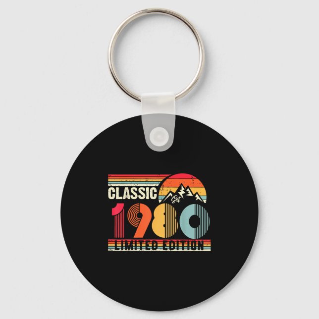 Clic 1980 Limited Edition 45 Year Old 45th Birthda Keychain (Front)