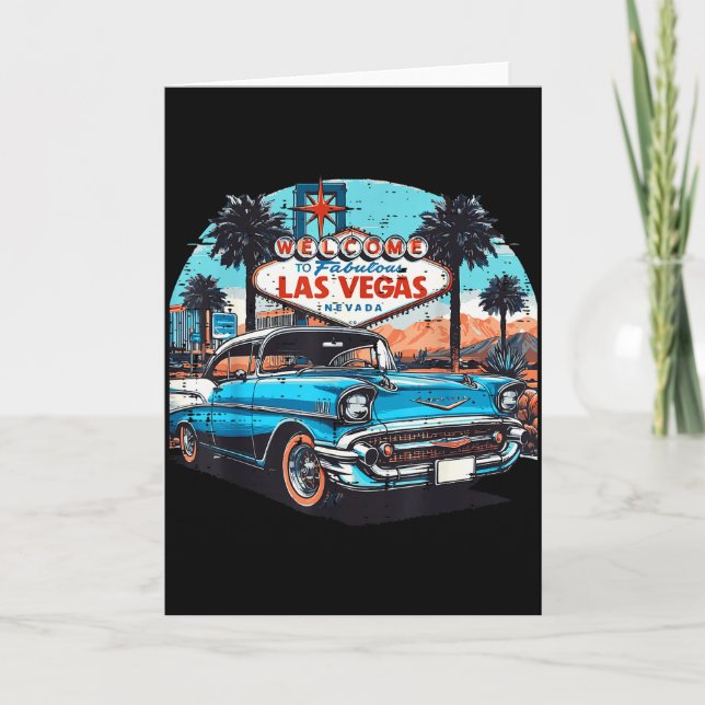 Clic Car Welcome Las Vegas Vacation Summer Men Wom Card (Front)