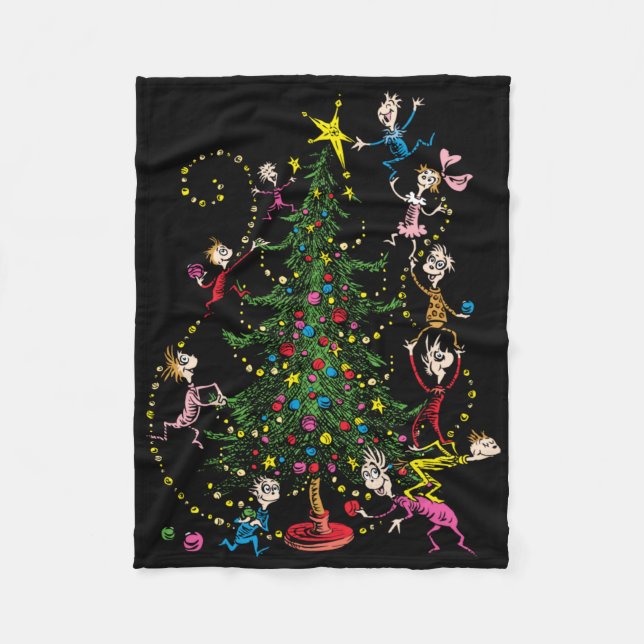 Clic Christmas Tree T Shirt  Fleece Blanket (Front)