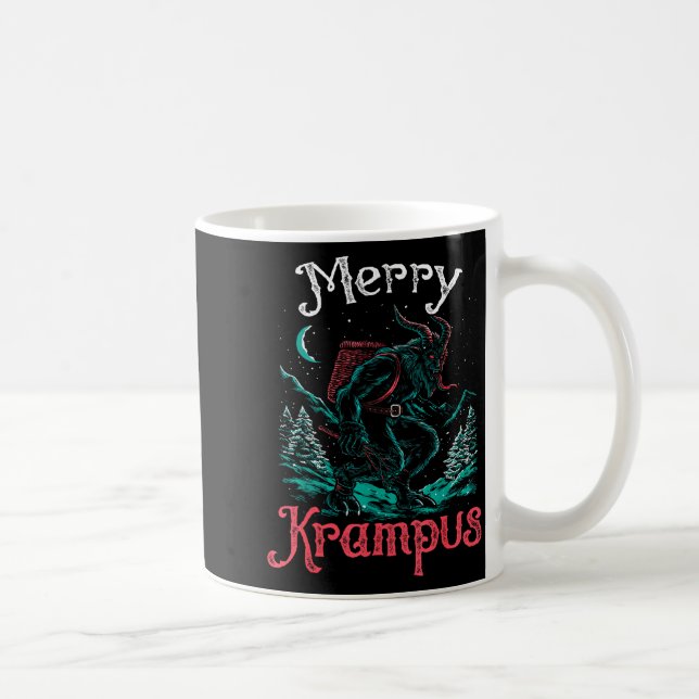 Clic Folklore Christmas Merry Krampus Festive Horr Coffee Mug (Right)