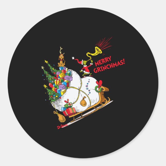 Clic Merry Mas  Classic Round Sticker (Front)