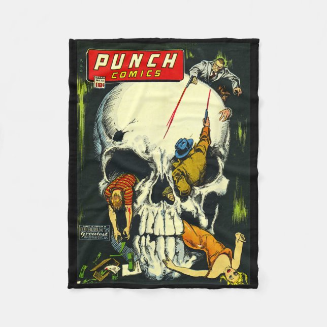 Clic Monster Poster Horror Comic Book  Fleece Blanket (Front)