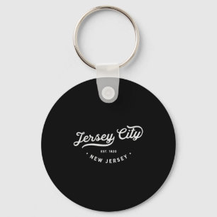 Clic Retro Vintage Jersey City New Jersey Souvenir Keychain