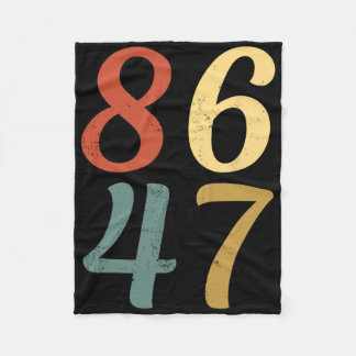 Clic Vintage 80s Style 86 47 Anti Trump 8647 Fleece Blanket