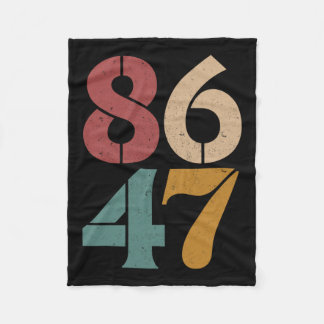 Clic Vintage 80s Style 86 47 Anti Trump Fleece Blanket