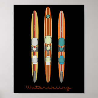 Clic Vintage Water Skis Poster