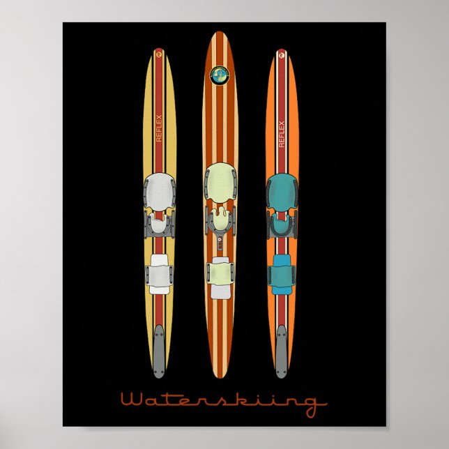 Clic Vintage Water Skis  Poster (Front)
