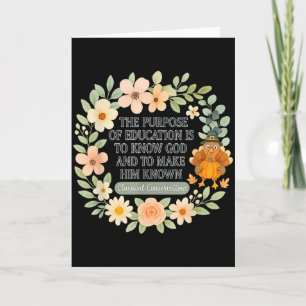 Clical Conversation Homeschool Mom Christian Flowe Card