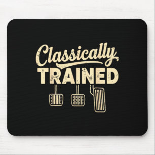 Clically Trained Retro Racing Three Pedals Manual  Mouse Pad