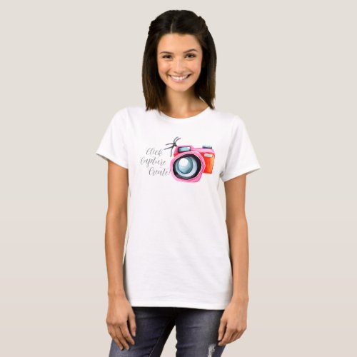 Click Capture Create Photography Theme T_Shirt