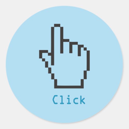 Click   classic round sticker