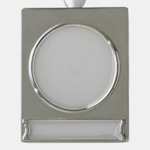 Click Customize it Change to Your Own Silver Plated Banner Ornament