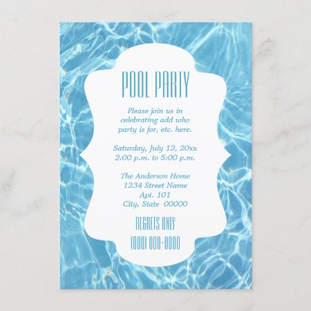 Click Customize It To Change Size - Pool Party Invitation