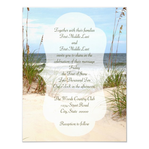 Click Customize To Change Size - Beach Wedding Invitation