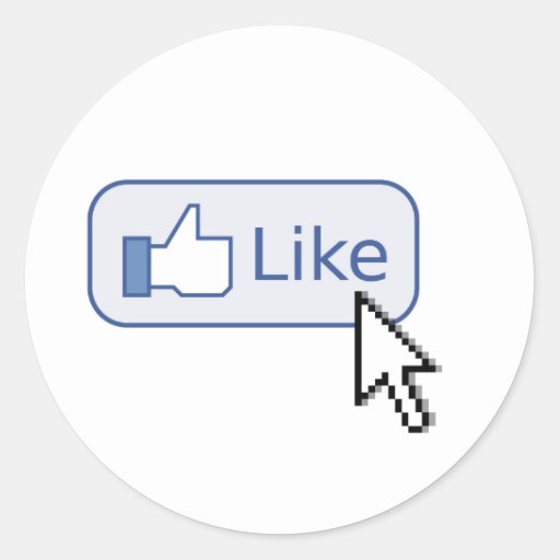 Click likes. Наклейка like (button).