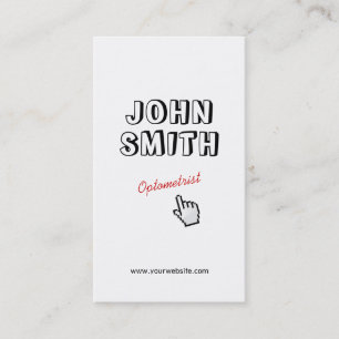 Click! Outline Text Optometrist Business Card