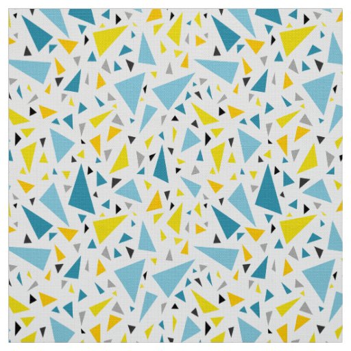 Click to favorite design  Yellow and blue triangle Fabric