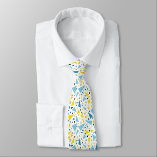 Click to favorite design Yellow and blue triangle Neck Tie