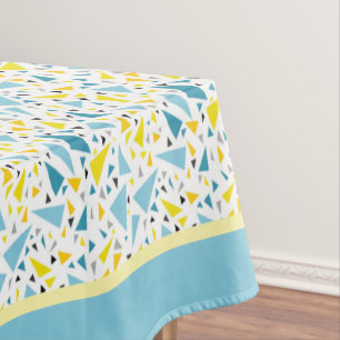 Click to favorite design Yellow and blue triangle Tablecloth