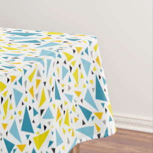 Click to favorite design Yellow and blue triangle Tablecloth