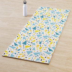 Click to favorite design  Yellow and blue triangle Yoga Mat