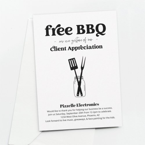 Client Appreciation Business BBQ Party Invitation