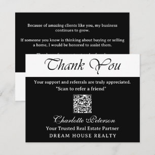 Client Appreciation Real Estate Referral Enclosure Card