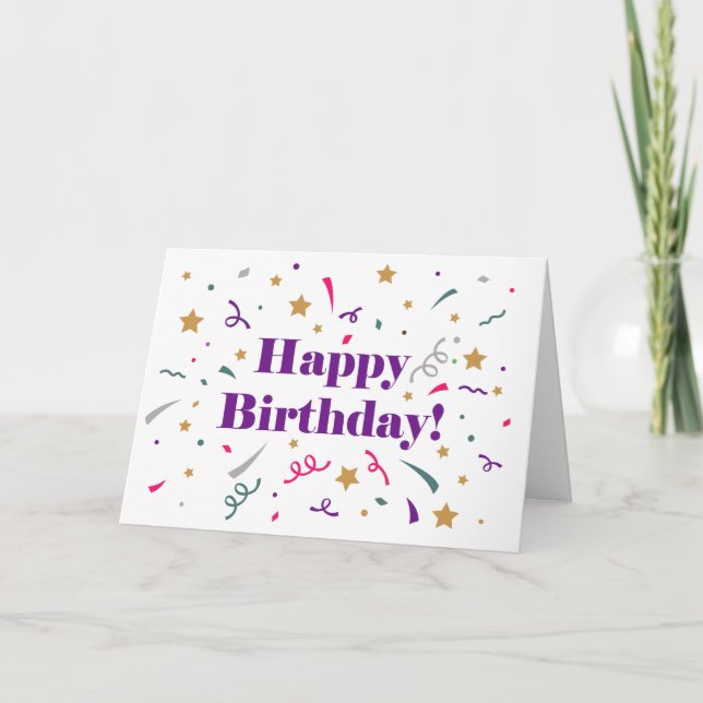 Client Happy Birthday Celebration Note Card (Front)