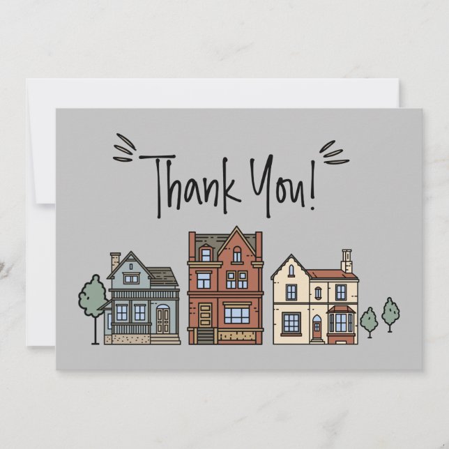 Client New Home Flat Thank You Card (Front)