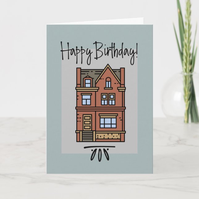 Client New Home Happy Birthday Card (Front)