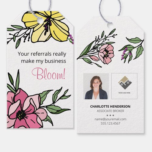 Client Pop By Real Estate Logo Gift Tags