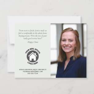 Client Review Contact Info Photo Real Estate Postcard