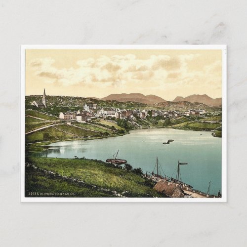 Clifden Co Galway Ireland classic Photochrom Postcard