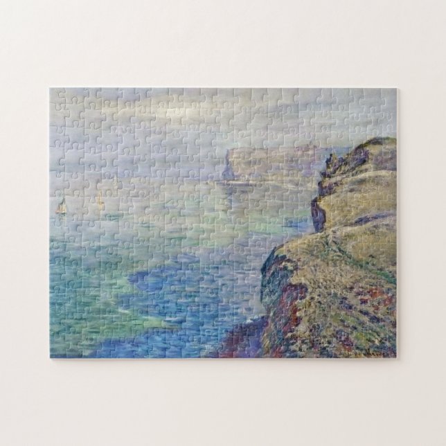 Cliff at Grainval near Fecamp Monet Fine Art Jigsaw Puzzle (Horizontal)
