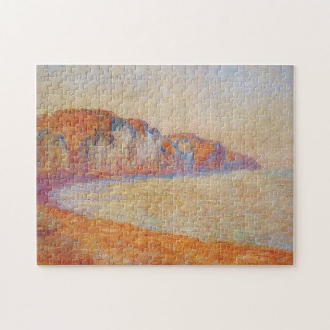 Cliff at Pourville in the Morning Monet Fine Art Jigsaw Puzzle (Horizontal)