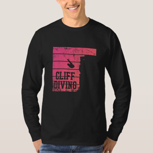 Cliff Diving Lover Cliff Jumping Diver T_Shirt