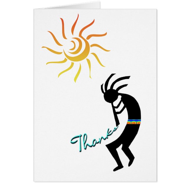 Cliff Dweller, Kokopelli, Native American Flute Cards (Front)
