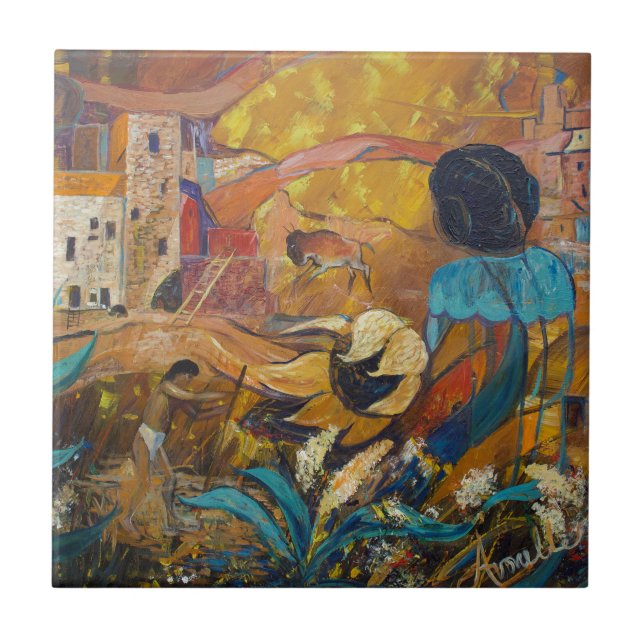 Cliff Dwellers Ceramic Tile (Front)