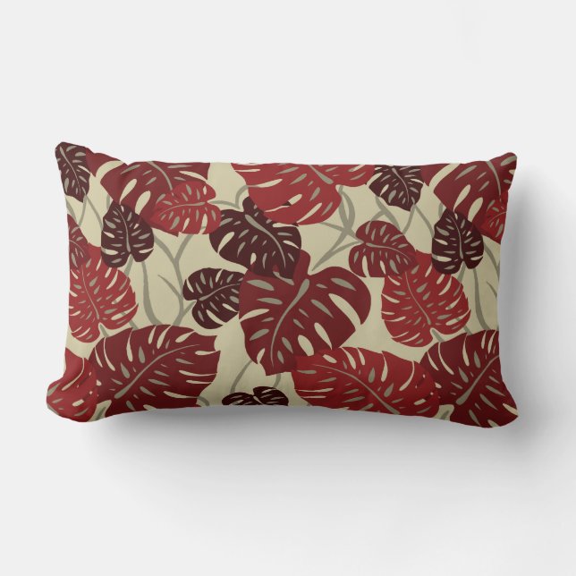 Cliff Hanger Hawaiian Lumbar Decorative Pillows (Front)