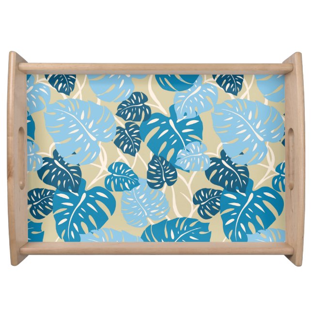 Cliff Hanger Hawaiian Monstera Leaf Serving Tray (Front)