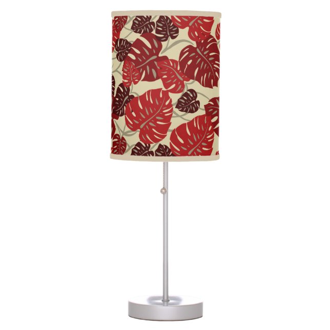 Cliff Hanger Hawaiian Monstera Leaf Table Lamp (Front)