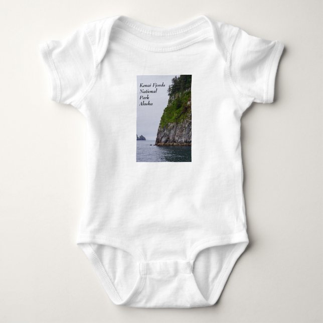 Cliff In Kenai Painterly Baby Bodysuit (Front)