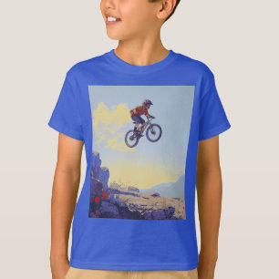 Cliff Jumping BMXer- BMX Rider Design T-Shirt