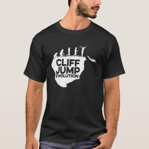Cliff Jumping Evolution Graphic Cliff Jumper Tombs T-Shirt