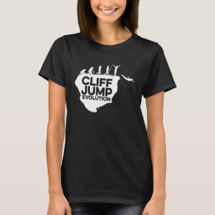 Cliff Jumping Evolution Graphic Cliff Jumper Tombs T-Shirt